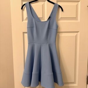 Lulus Sky Blue Textured Mini Short Dress Sz Small